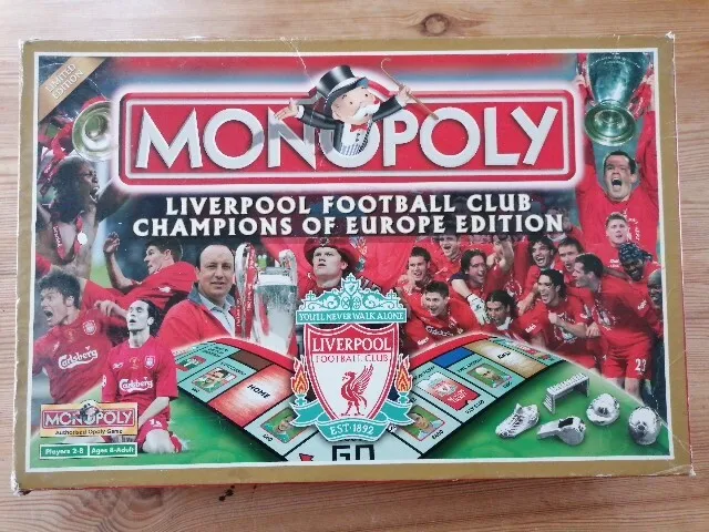 Liverpool Football Club 2005 Champions Of Europe Edition Monopoly Hasbro