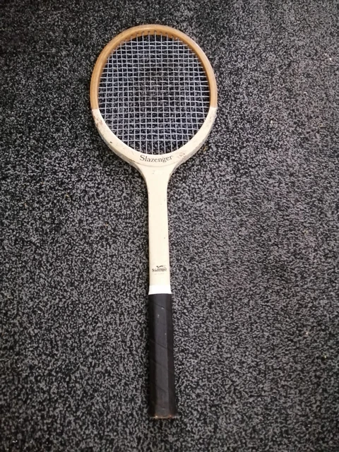 Raquette De Squash Ancienne Slazenger Royal Crown – Bois, Made In England