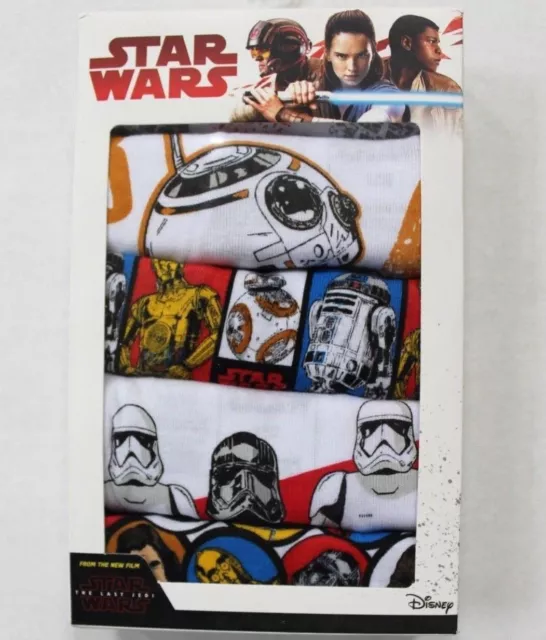 Paquete de 5 calzoncillos de algodón con estampado gráfico para niños Disney Star Wars talla 6