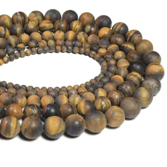 Dull Polish Natural Stone Beads Making Necklace Bracelet DIY Jewelry Accessories