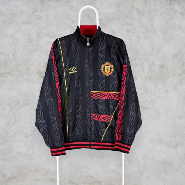 Vintage Manchester United 1993-94 Training Jacket Track Top Umbro Mens Small