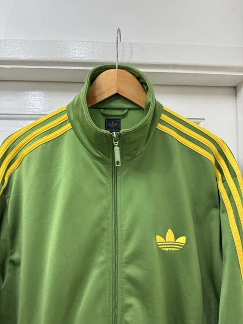 ADIDAS ORIGINALS FIREBIRD Zip Track Top Mens Jacket Green Yellow Retro L 48.00 PicClick UK