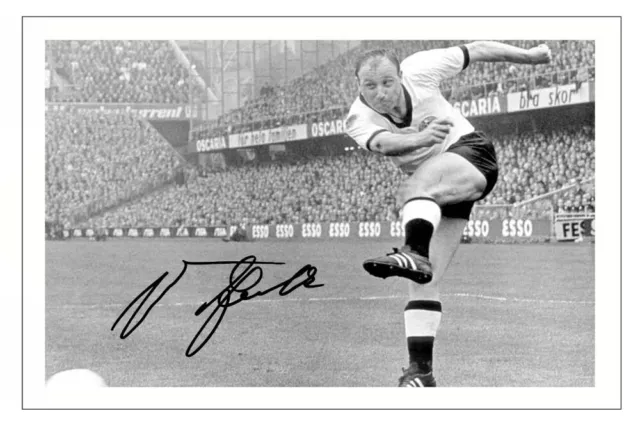 UWE SEELER Signed Autograph PHOTO Signature Gift Print WEST GERMANY Soccer