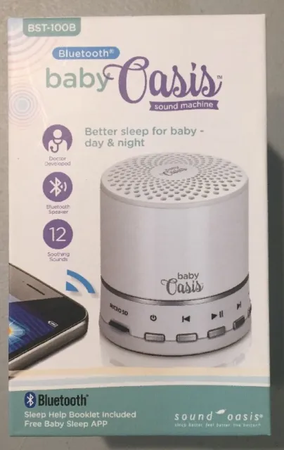 New Baby Oasis Sound Machine BST-100B Bluetooth Sleep Therapy