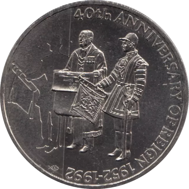 1992 Proof Coin Commemorative 50p Falkland Islands 40th Anniversary Of HM Reign