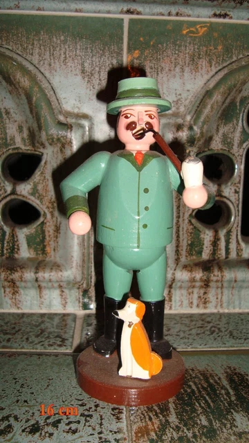 alter   Räuchermann Jäger um 1950 Erzgebirge Ungeraucht