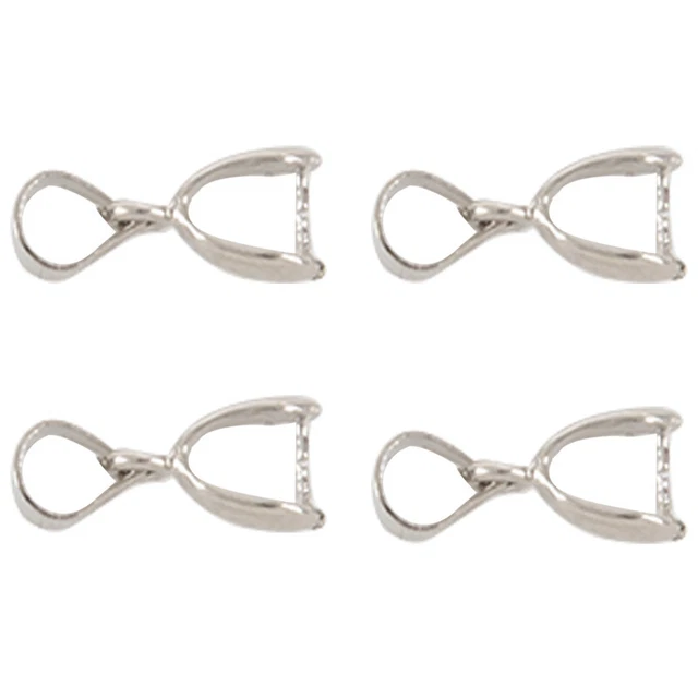 50 piezas Hallazgos Conector de Fianza Bale Pellizcado Colgantes (Plata) G4P8