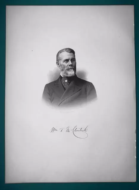 WILLIAM T. McCLINTICK Ohio Railroad Lawyer - 1881 Superb Portrait Print