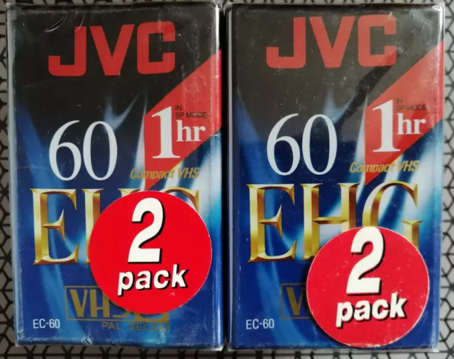 JVC VHSC EHG Hi-Fi 60 min 4x Cassette Mini VHS  Neuf