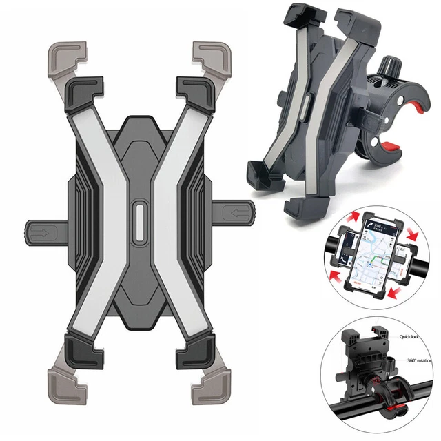 Cell Phone Silicone Mount Holder GPS Motorcycle MTB Bike Bicycle 360° Cradle US