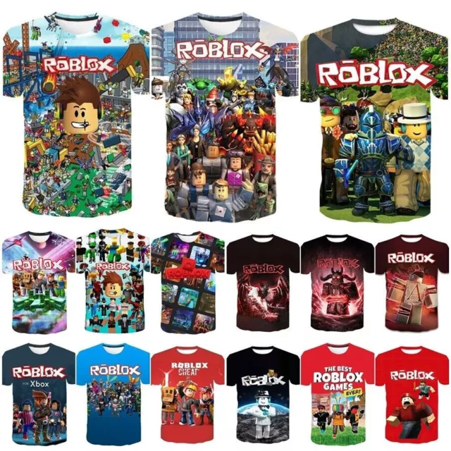 Boys Girls Kids Roblox Cartoon Anime 3d Printing Short Sleeved New New  Arrival T-shirts