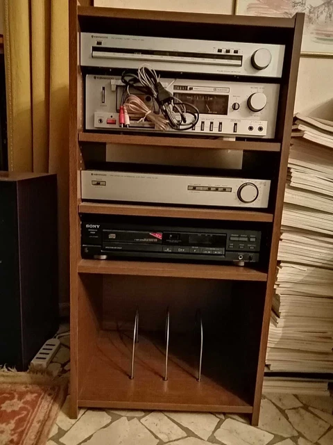 Norstone Esse Hi-Fi Rack In Noce - Tavolino Porta Elettroniche Per Ampli E Lettori