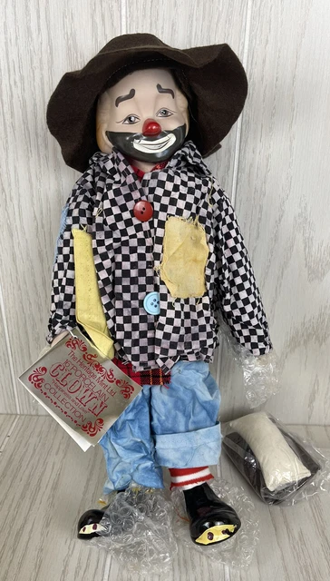 Heritage Mint LTD "Happiness and Love" Collection Porcelain Hobo Clown 1989 T6S