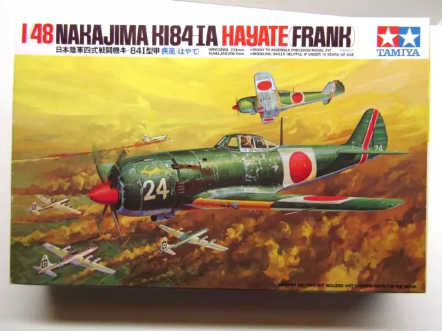 Tamiya 1:48 WWll Nakajima Ki84-1A Hayate (Frank) Model Kit # 61013*1500