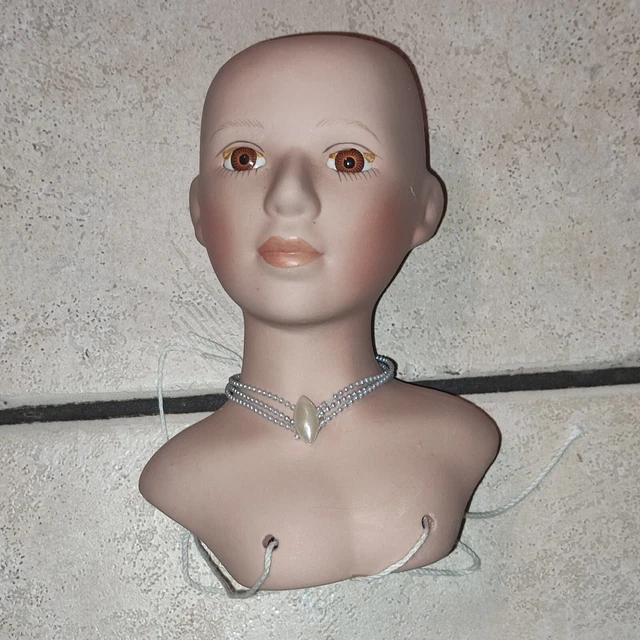 TÊTE DE POUPÉE en Porcelaine à accrocher - Italienne ? @voir !! EUR 14,00 - FR