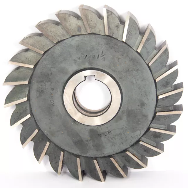 Straight Side Milling Cutter 6" x 3/4" x 1-1/4" Arbor HSS 24T 11821482