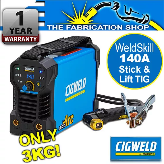 Cigweld 140A DC Weldskill Welder MicroArc Stick Lift TIG Arc Portable W1008162