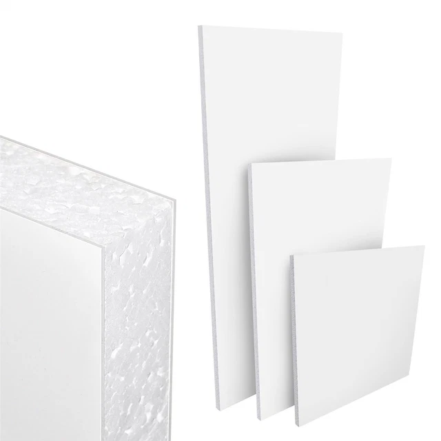 WHITE UPVC DOOR Panel Foam Filled 20mm 24mm 28mm Flat PVC Plastic