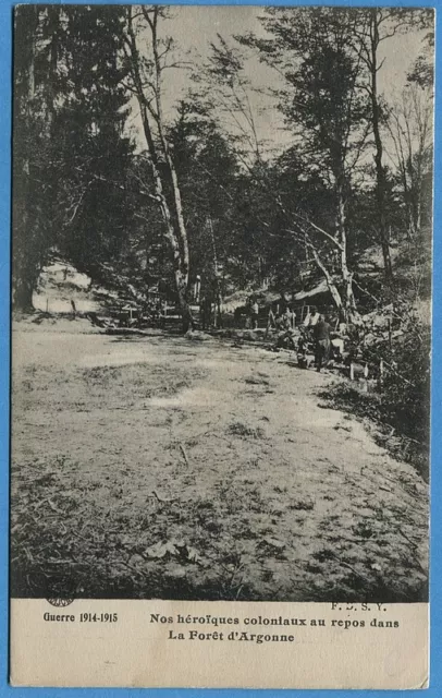 CPA: War 1914-1915 - Our Colonial Heroics at Rest in the Argonne Forest