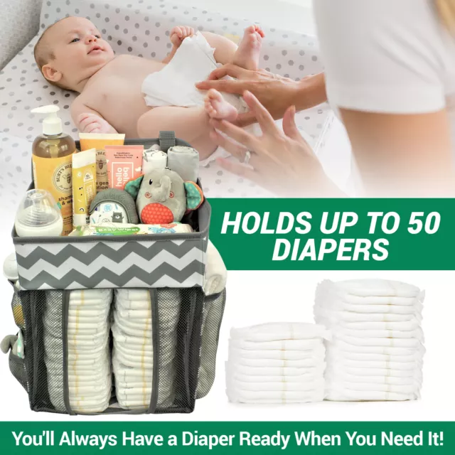Babywards Hanging Diaper Caddy Nursery Organizer Crib, Wall, Changing Table 3