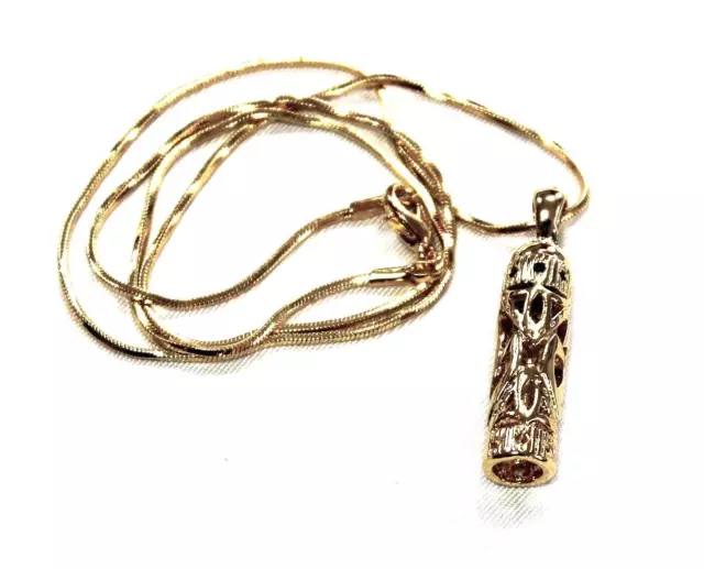 Antique vintage Mezuzah Necklace charm authentic Pendant Jewelry Judaica gift