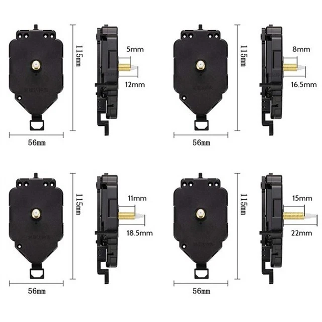 Mouvement d'horloge pendule de remplacement avec tuyau fileté de 515 mm silenci