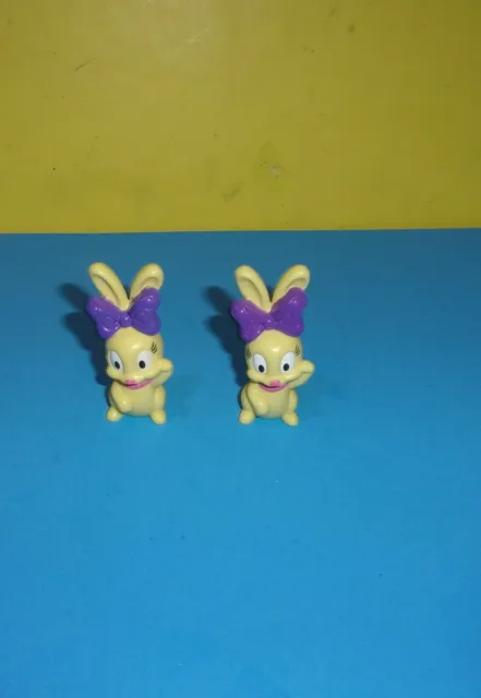 Minnie Mouse Bowtique Paw Pack Accessory - Two Yellow 2.5" Bunny Rabbit Figures