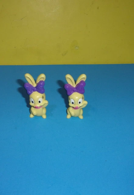 Minnie Mouse Bowtique Paw Pack Accessory - Two Yellow 2.5" Bunny Rabbit Figures