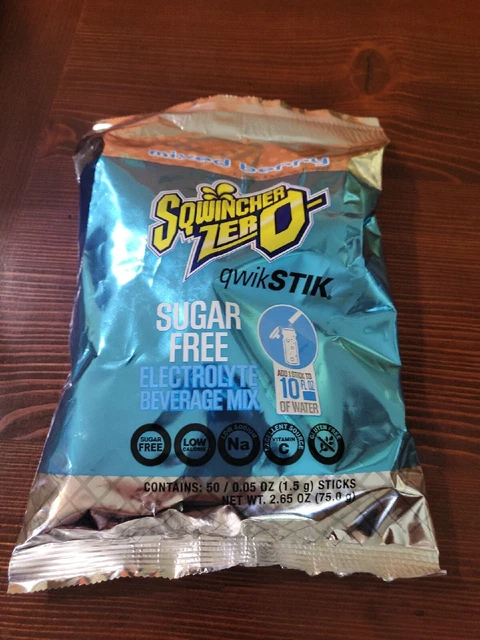 Sqwincher Qwik Stik Sugar Free Electrolyte Drink Mix 60097 MIXED BERRY 50/BG