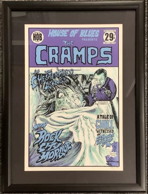 The Cramps Concert Poster 14x20 LE House of Blues 9/29/2004 Jaeger Art Framed #1