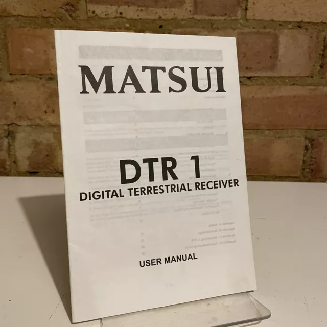 Matsui DTR-1 ricevitore TV digitale terrestre (Freeview) MANUALE UTENTE