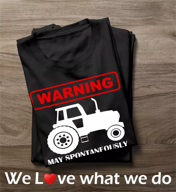 T-shirt Tractor Farmers | Avvertenza può iniziare spontaneamente a parlare di trattori 5