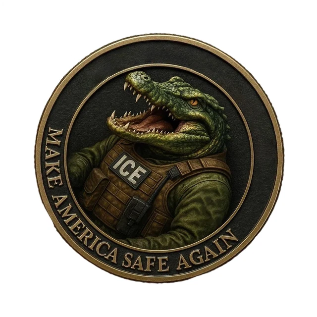 FBI Special Agent Intel Analyst Alligator Challenge Coin - Florida Gator Design