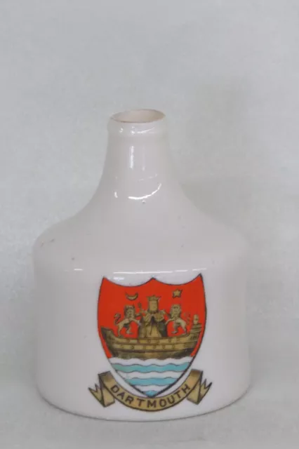 WH Goss England Porcelain Dartmouth Miniature Model of Sack Bottle 3524B