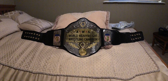 Awa Wrestling World Title Belt Wwf Wwe Aew Wcw Nwo Ecw Tna Roh Impact