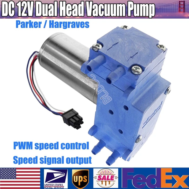DC12V PARKER BRUSHLESS Motor Vacuum Pump Dual Head Air Pump Small