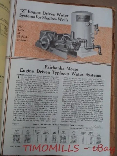 1930 Fairbanks Morse Home Water Systems Dealer Catalog Binder Z Engine Typhoon 3