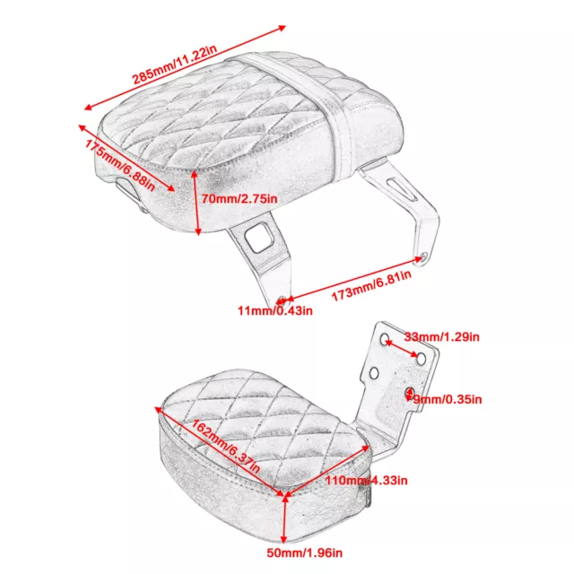 With Backrest Rear Passenger Seat For Indian Scout Bobber Sixty Twenty Rogue 2