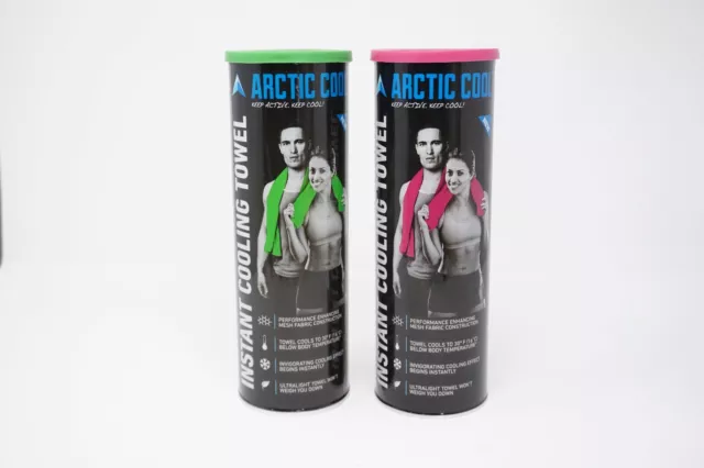 Arctic Cool Cooling Towels Sports Workout Hot Flash Works Up 2 Hours Keep Active