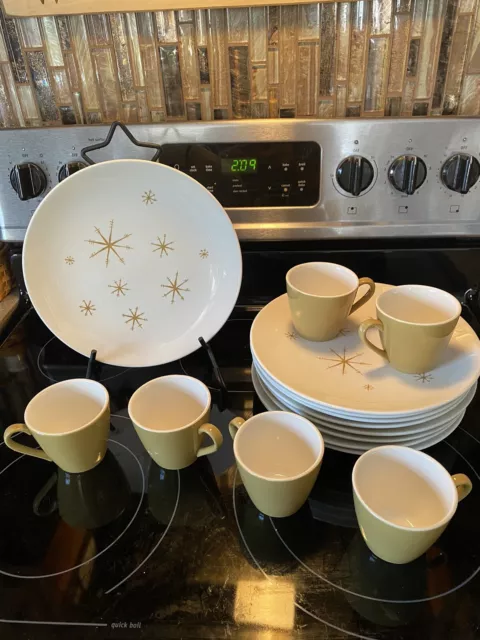 Vintage Royal China  15 PC  Star Glow MCM USA  Atomic Starburst