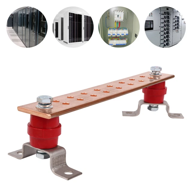 WALL MOUNTED COPPER Ground Bar Kit Copper Grounding Busbar Bar Kit 16