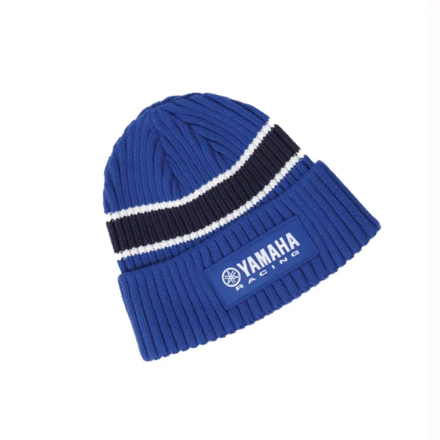 Genuine Yamaha 2024 Paddock Blue Adult Ribbed Beanie Hat