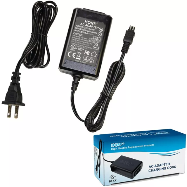 HQRP AC Adapter Charger for Sony HandyCam DCR-DVD92 DCR-DVD405 DCR-DVD505