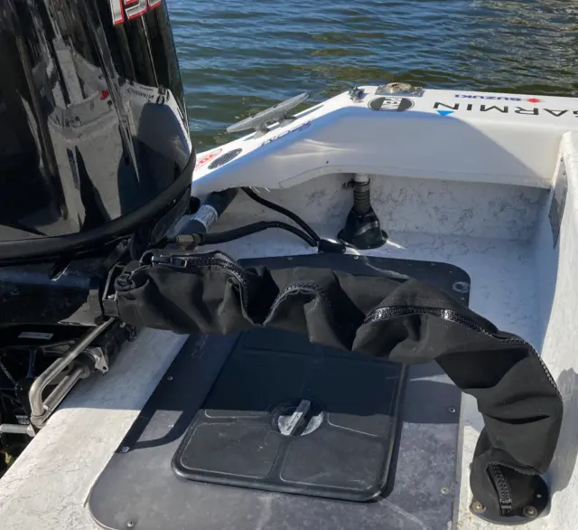 Outboard Rigging Sleeve Black 24" Sunbrella Fabric