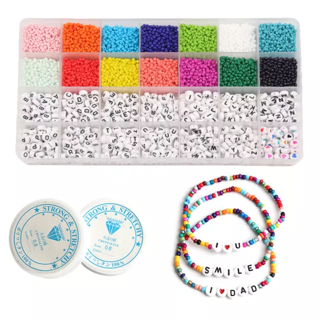 3mm Round Glass  Bead Box Loose Beads For DIY Bracelet Jewelry Making