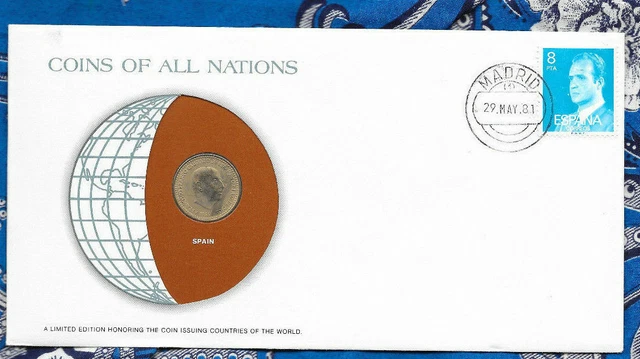 Coins of All Nations Spain 1 Peseta 1966 (1970) UNC