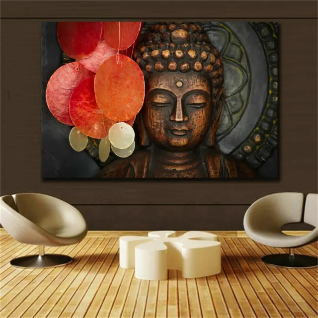 Large art prints Home Decor Canvas Painting Wall Art Buddha Statue Meditation