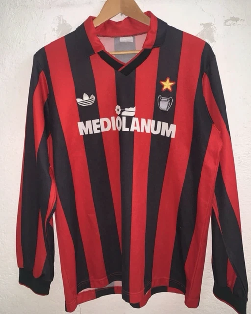 MAGLIA A.C. MILAN calcio Football Shirt Adidas 1990 1991 Mediolanum EUR