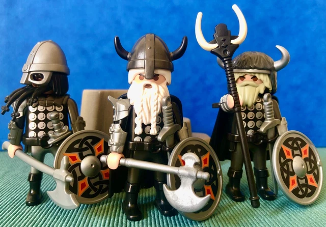 PLAYMOBIL CUSTOM GUERRIER NAIN Chevalier Viking moyen-âge Dwarf Fantasy