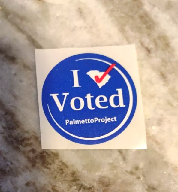 2022 - "I Voted" - South Carolina SC Palmetto Sticker 1.5"